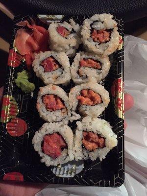 I just picked up this spicy tuna roll.