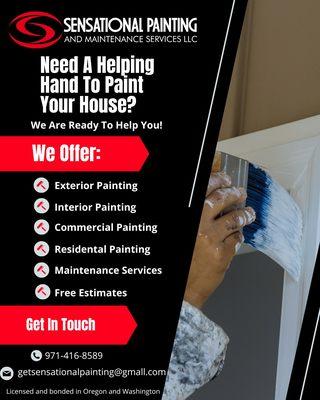 Sensational Painting And Maintenance Services