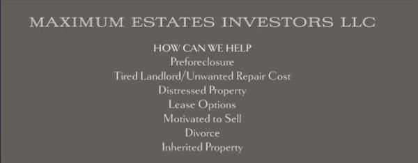 Maximum Estates Investors
