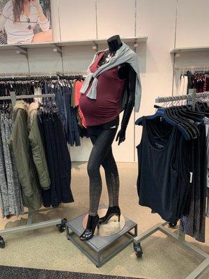 Fashionable maternity wear.