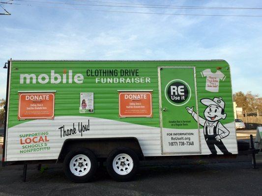 Mobile donation trailer