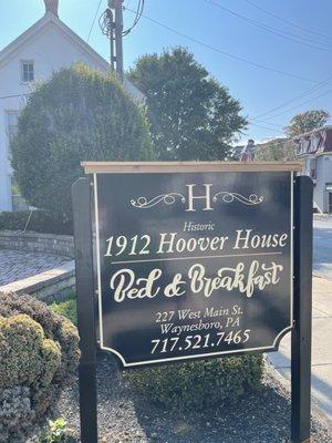 Hoover House sign