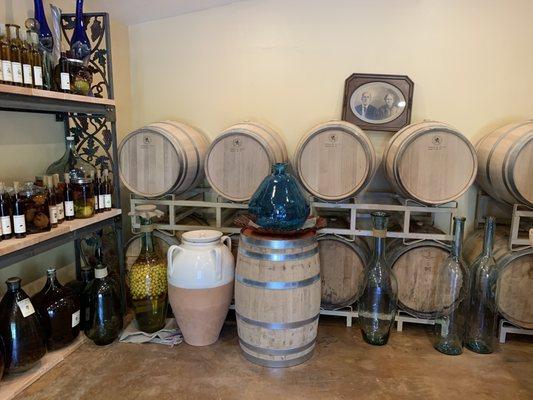 Inside wine tasting room