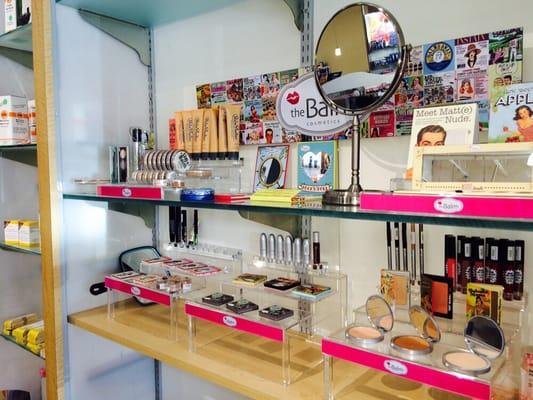 We carry Youngblood and The Balm cosmetics.