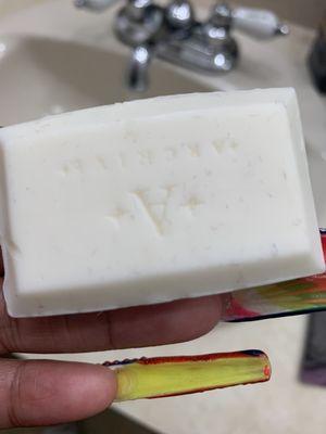 Used soap in bathroom