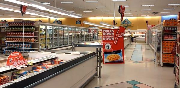 winn dixie inside before renovations, and lowering prices 'cause walmart is coming