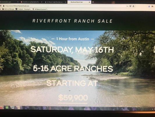River Front Ranch Sale