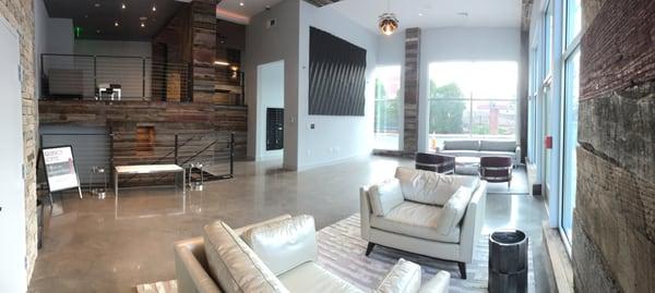 lobby area with game room above