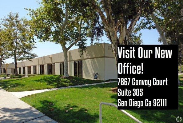 We moved! Visit our new office ! 7867 Convoy Court Suite 305