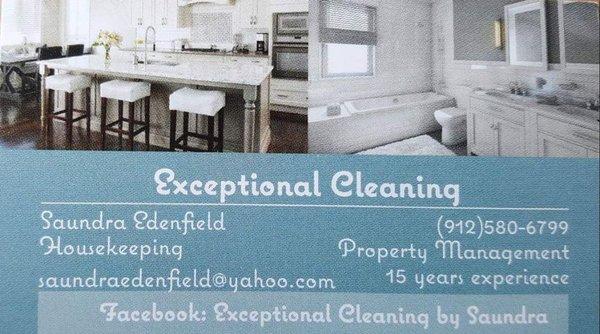 Exceptional Cleaning by Saundra