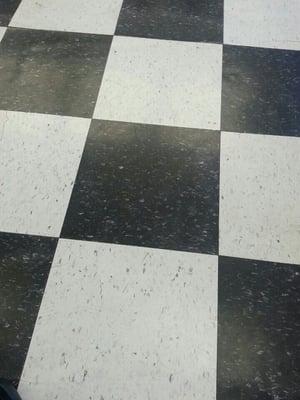 Floor in the barbershop