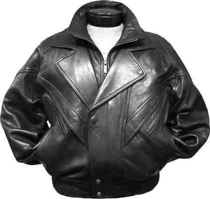 premium lamb skin leather bomber