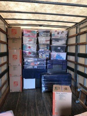 Inside the truck! Organized :)