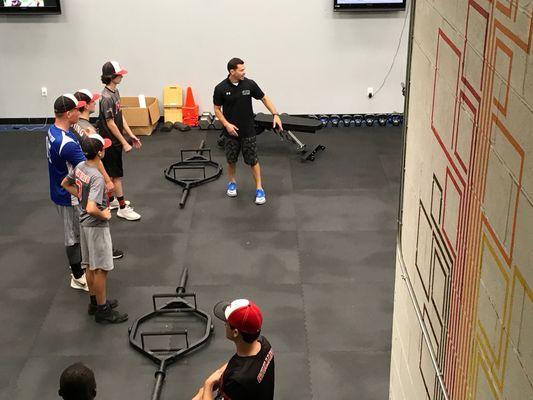 Coach Seth Training A Group Of Athletes