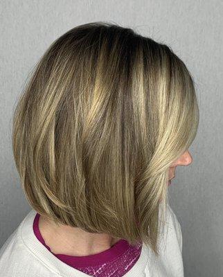 Textured Bob with Foil Highlights