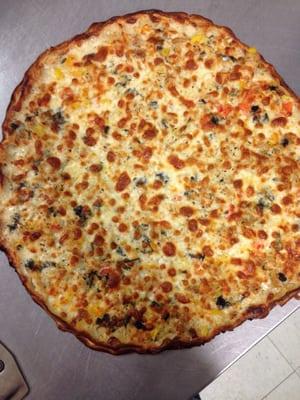 White Out Pizza ! (Chicken Alfredo Pizza) Come on in and grab one !
