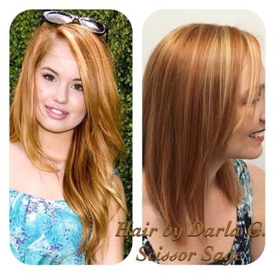 Pic client asked for on the left. Color I gave the client.