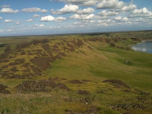 Back spine of Black Butte where the Olympic Distance MTB Triathlon extends towards the dam