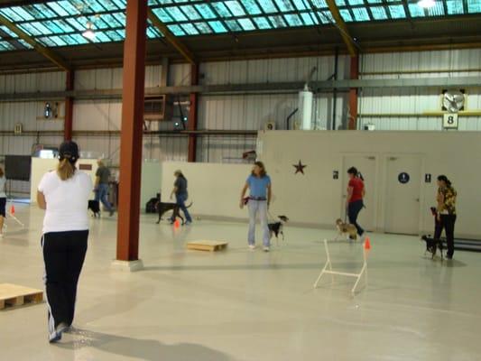 Group class having fun