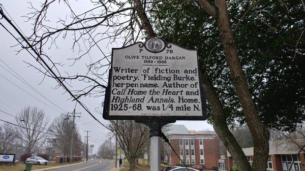 Olive Dargan Historical Marker