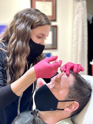 We provide botulinum toxin injections for fine lines and wrinkles.