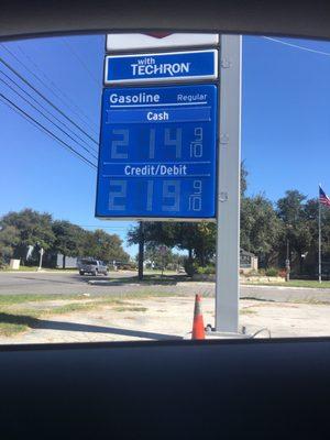 Interesting it's five cents more if you pick credit or debit.Paying cash will save you five cents.