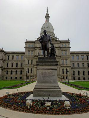 View of Austin Blair Statue