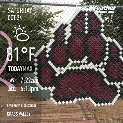 SYF Bear River Jr Bruins vs Pioneer Jr Patriots... currently partly cloudy at 70°