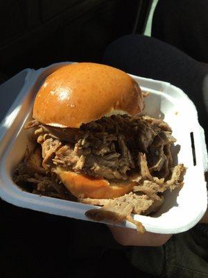 The pulled pork sandwich