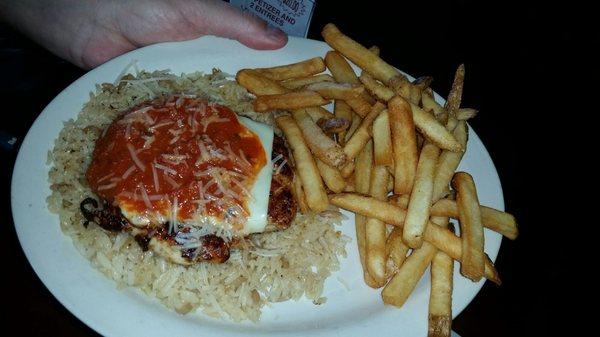 Chicken Parm was good.