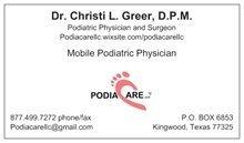 Christi L Greer, DPM -  Podia Care