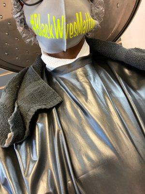 They sanitize and take your temp before you enter!!