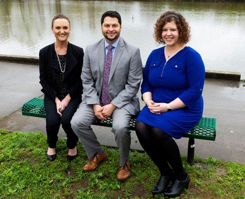 Attorneys Christie White, James W. Cobb, and Abigail Mabry