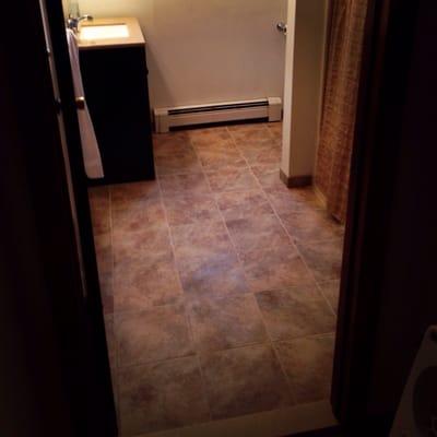 New floor and vanity