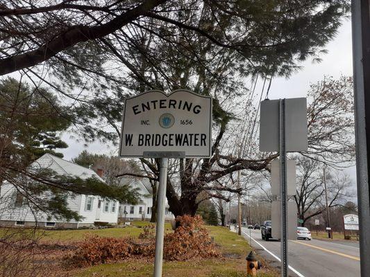Entering West Bridgewater from Easton.