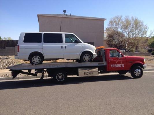 towing a Chevy van