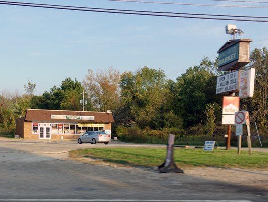 Dirty store, unfriendly owner, but he does give you a "good luck" when buying lotto.