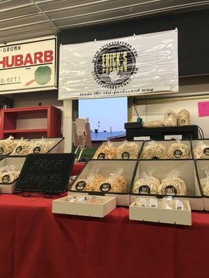 Our booth at the south Bend Farmers Market