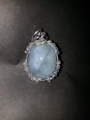 Made this pendant from materials at omega beads. The stone is a stunning aquamarine! Thanks omega!