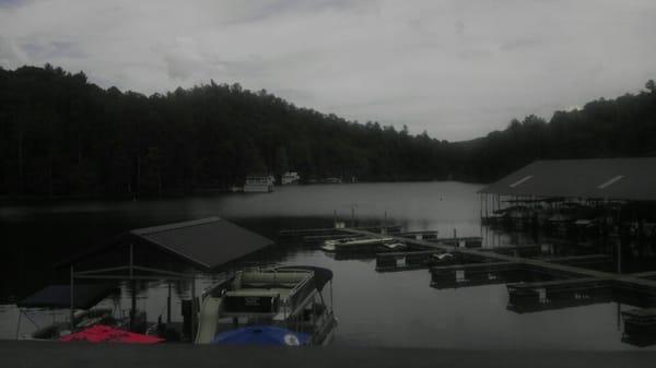 The view form the outside seating