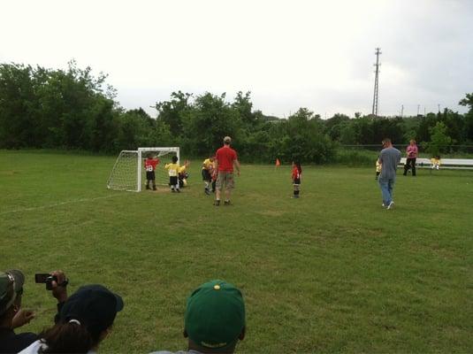 First soccer game of season