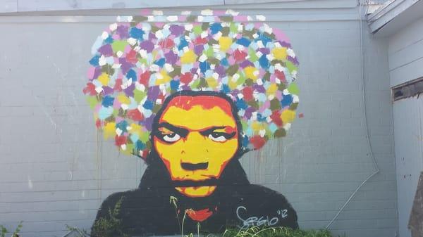 Awesome mural found on an outside wall of this now closed down bar