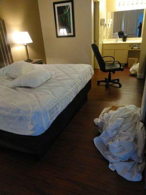 I stripped it down so they put fresh sheets on.