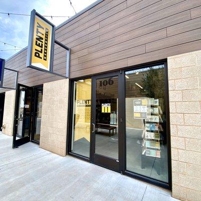 Located in The Shops at Market Street, between Razoo's and the playground/amphitheater.