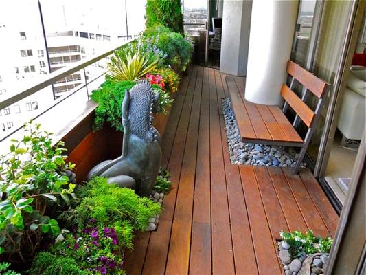 Rittenhouse penthouse IPE terrace and custom bench