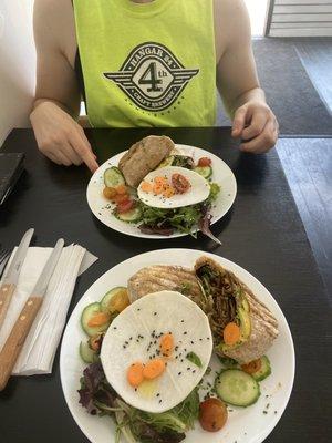 greek chicken and lamb wrap