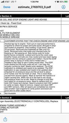 Mechanic's diagnosis after one west coast trip.