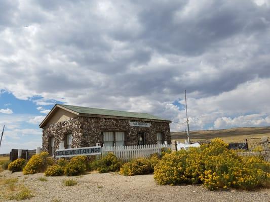 Believe it or not, como bluff fossil cabin constructed of fossils