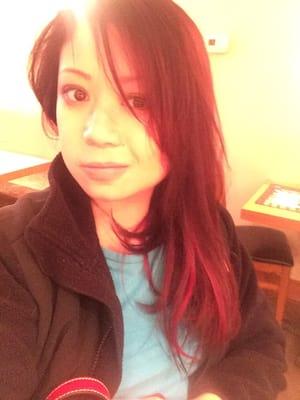 Tammy is the best! Red violet hair with chunky red low lights