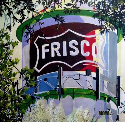 One of Diana Moya's popular prints of the iconic Frisco water tower